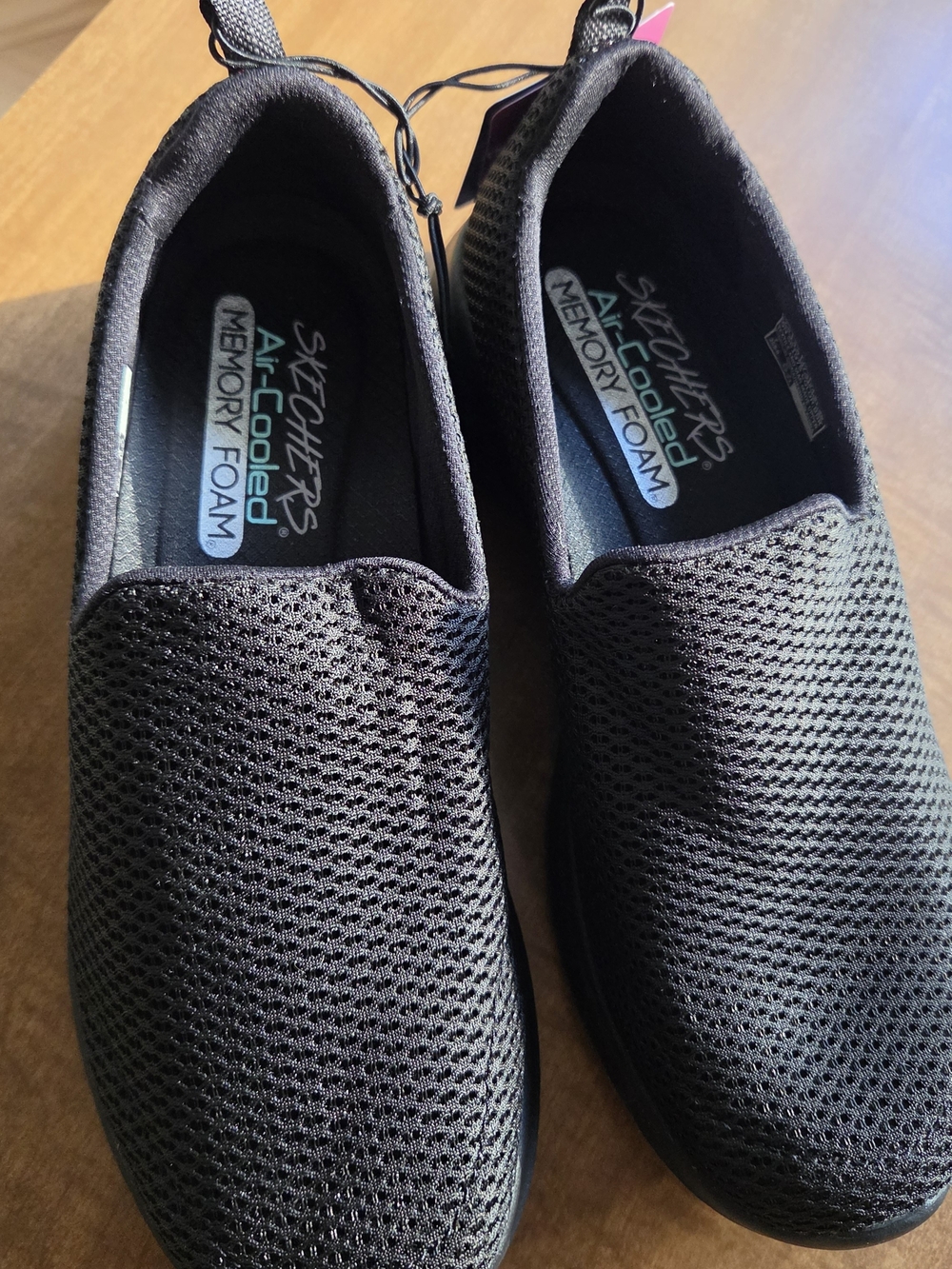 Skechers Black Mesh Slip-On Men’s Memory Foam Loafers